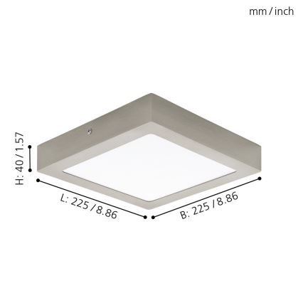 Eglo 94526 - Plafón LED FUEVA 1 LED/16,5W/230V