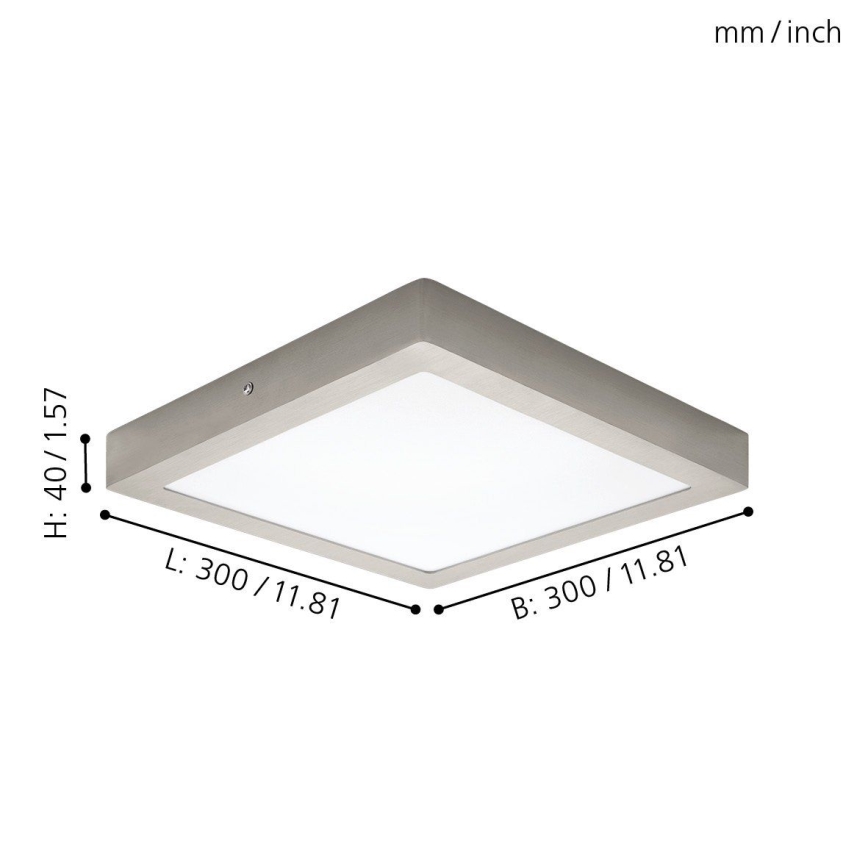 Eglo 94528 - Lámpara de techo LED FUEVA 1 LED/22W/230V 30x30 cm