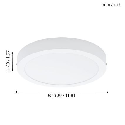 Eglo 94536 - Plafón LED FUEVA 1 LED/24W/230V