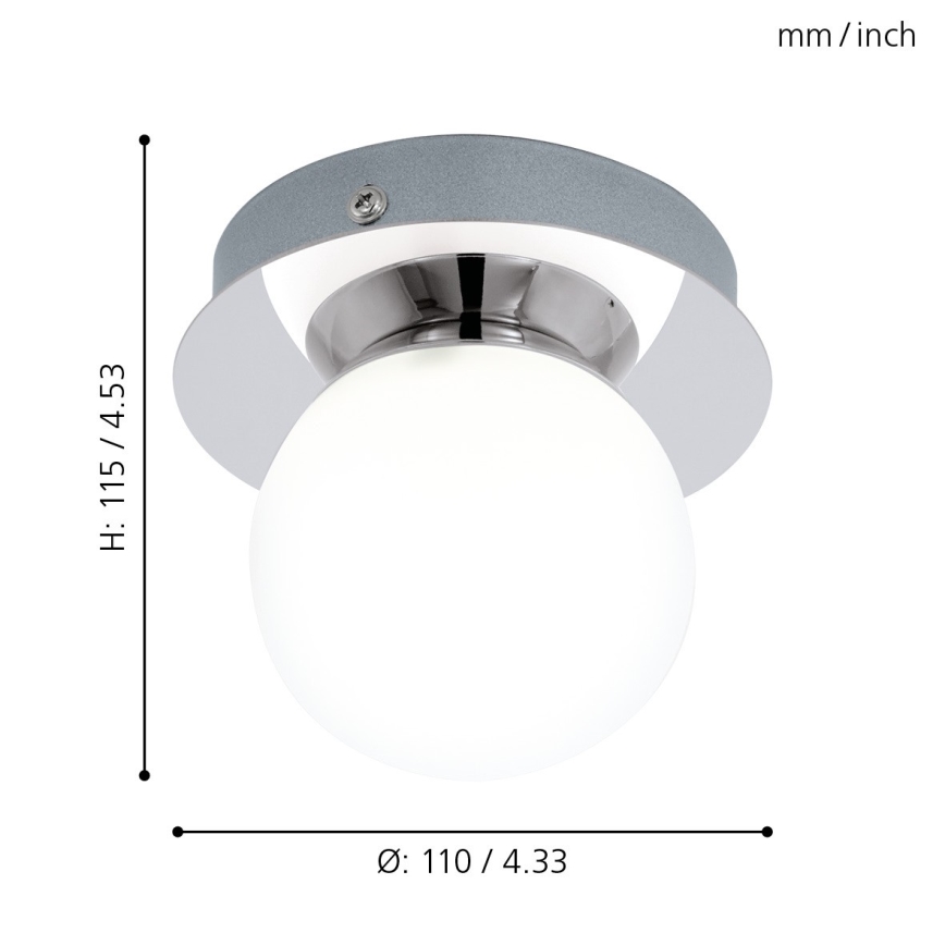 Eglo - Luminaria LED para baño LED/3,3W/230V IP44