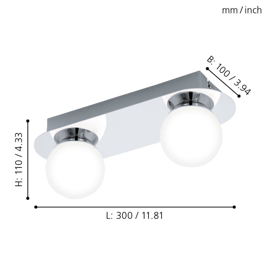 Eglo - Iluminación LED para el baño 2xLED/3,3W/230V IP44