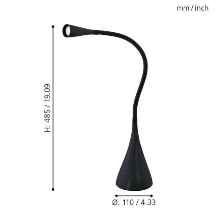 Eglo - Lámpara de mesa LED/3,5W/230V