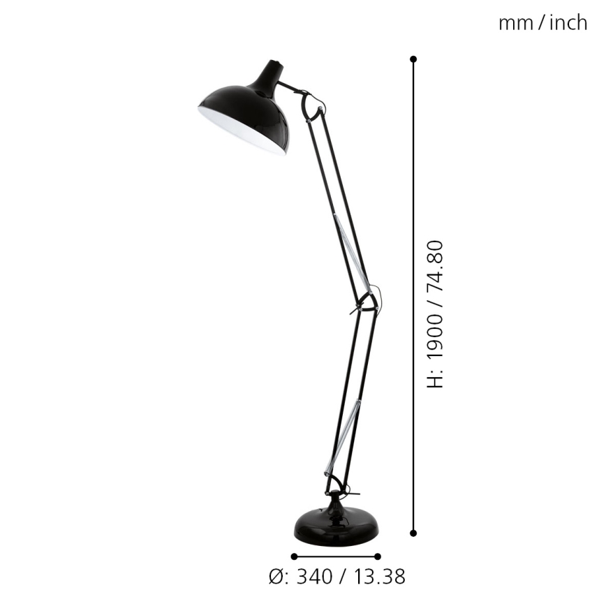 Eglo - Lámpara de pie 1xE27/60W/230V