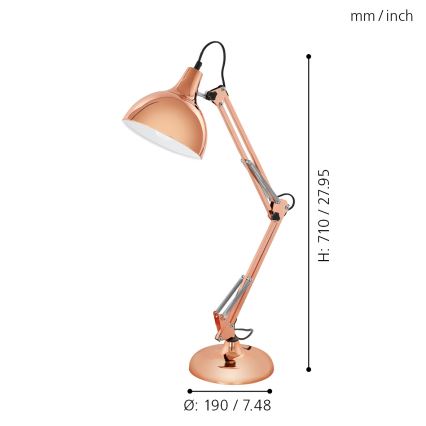 Eglo - Lámpara de mesa 1xE27/40W/230V