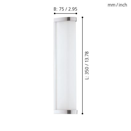 Eglo - Luminaria LED para baño LED/8W/230V IP44