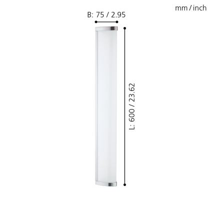 Eglo - Luminaria de baño LED/16W/230V IP44