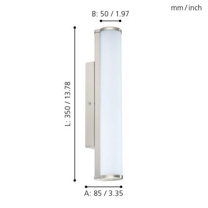 Eglo - Lámpara de baño LED/8W/230V IP44