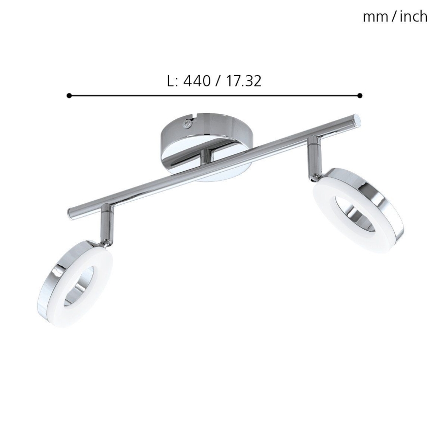 Eglo 94757 - Iluminación LED para el baño GONARO 2xLED/3,8W/230V IP44
