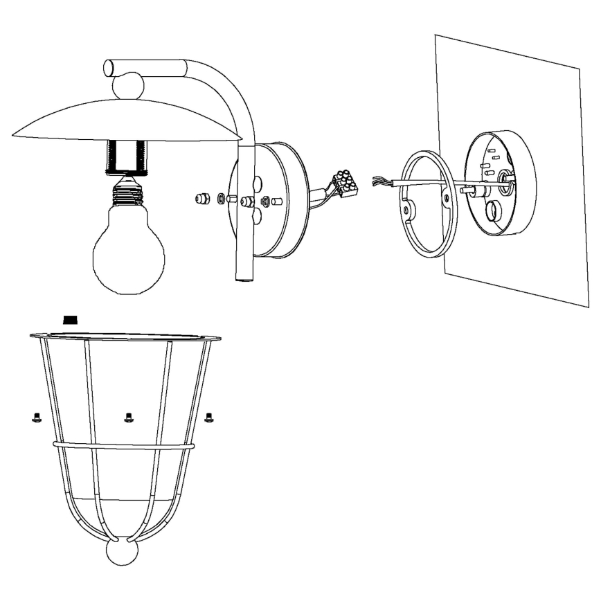 Eglo - LED Lámpara de exterior 1xE27/8,5W/230V IP44