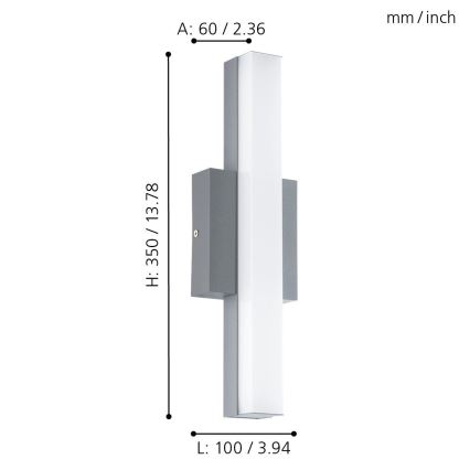 Eglo - LED Lámpara exterior 1xLED/8W/230V IP44