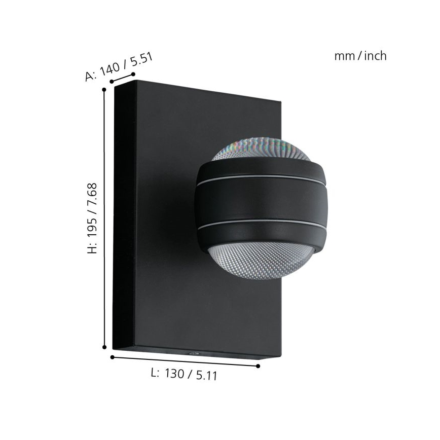 Eglo 94848 - Luminaria LED exterior SESIMBA 2xLED/3,7W/230V IP44