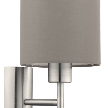 Eglo - Aplique 1xE27/60W/230V taupe