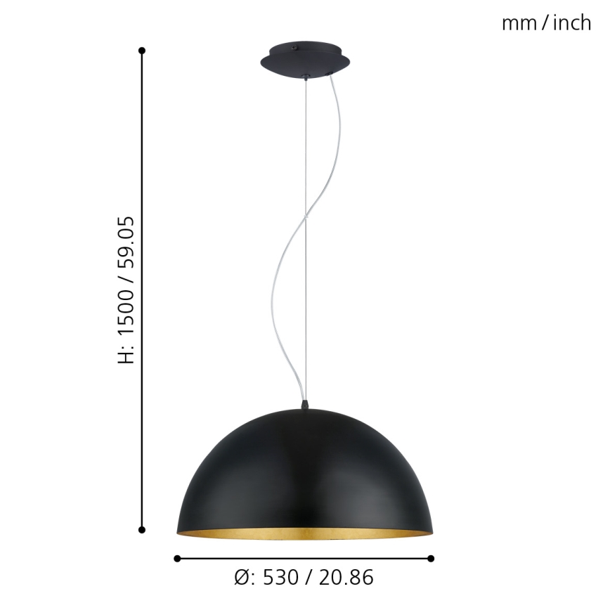 Eglo - Lámpara colgante 1xE27/60W/230V