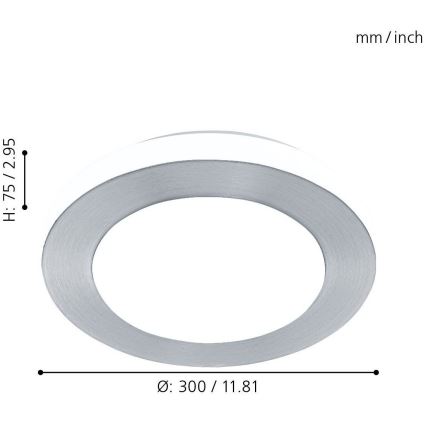 Eglo - Iluminación LED para el baño LED 1xLED/11W/230V IP44