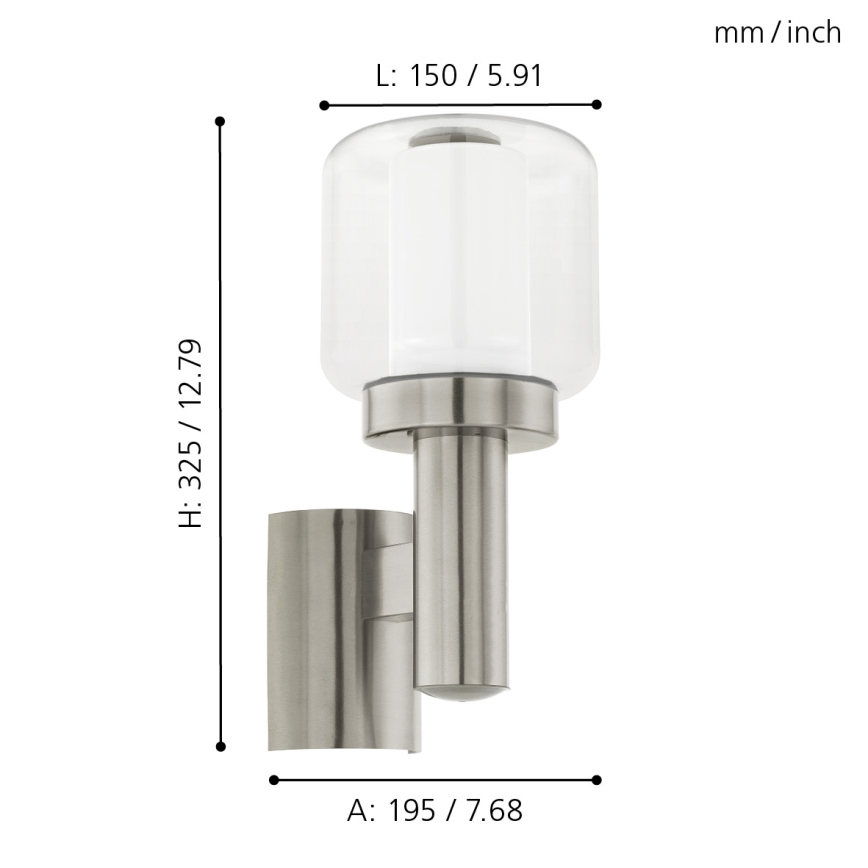 Eglo - Aplique exterior 1xE27/40W IP44