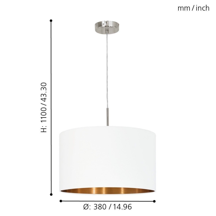 Eglo - Lámpara colgante 1xE27/60W/230V