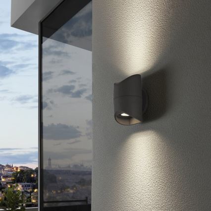 Eglo 95076 - Aplique exterior ABRANTES 2xLED/6W/230V IP44