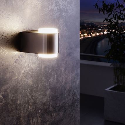 Eglo 95079 - Aplique exterior BRIONES 2xLED/3W/230V IP44