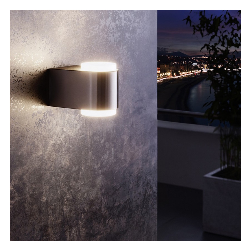 Eglo 95079 - Aplique exterior BRIONES 2xLED/3W/230V IP44