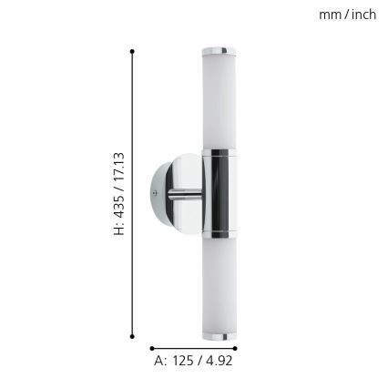 Eglo - Lámpara de baño LED 2xLED/4,5W/230V IP44