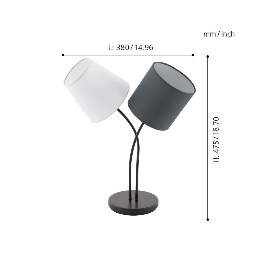 Eglo - Lámpara de mesa 2xE14/40W/230V