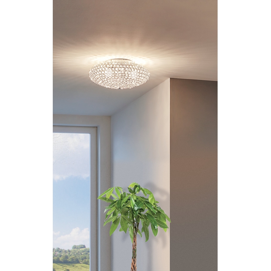 Eglo - Plafón cristal 2xE27/60W/230V
