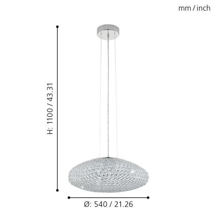 Eglo - Lámpara colgante 3xE27/60W/230V