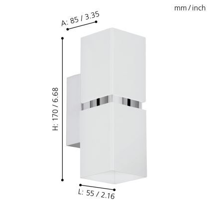 Eglo - LED Aplique 2xGU10-LED/4W/230V