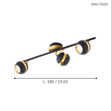 Eglo - Foco LED 3xGU10-LED/4W/230V