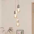 Eglo 95523 - Lámpara colgante SILVARES 3xE27/60W/230V