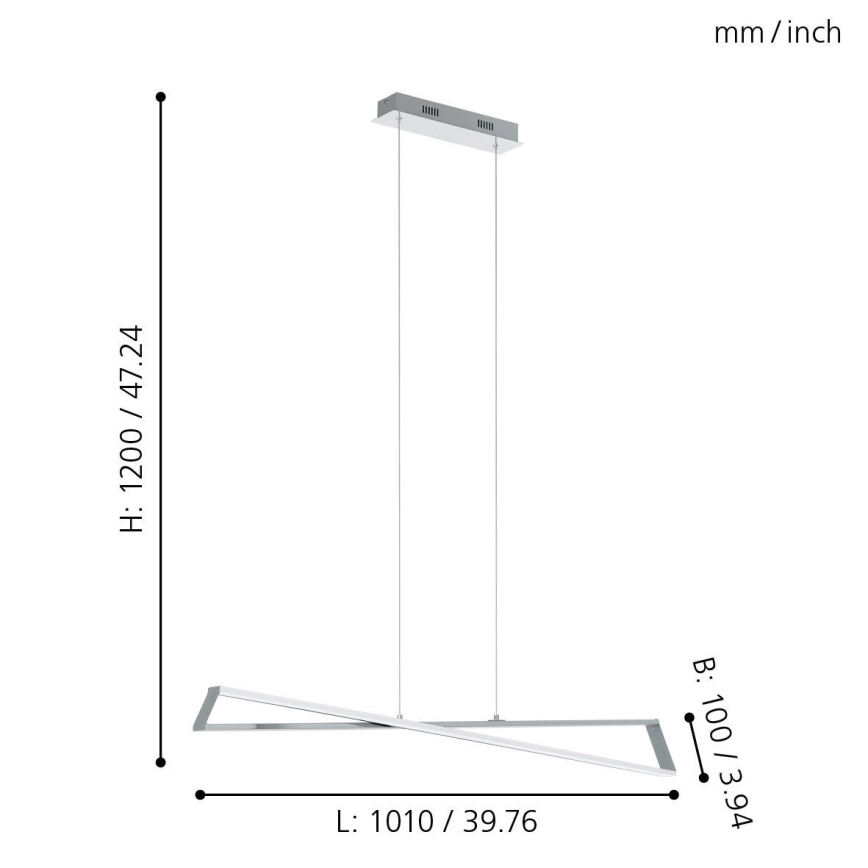 Eglo 95566 - Lámpara colgante LED AGRELA 2xLED/14,4W/230V