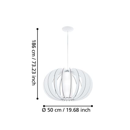 Eglo - Lámpara colgante 1xE27/60W/230V