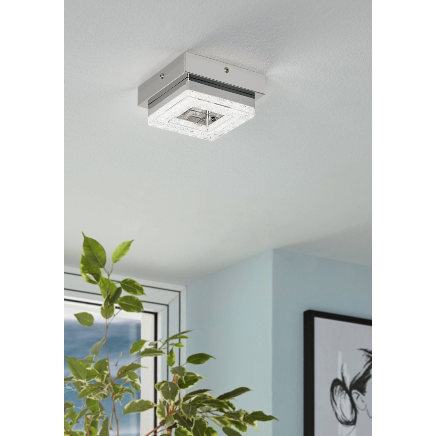 Eglo - Plafón LED cristal 1xLED/4W/230V
