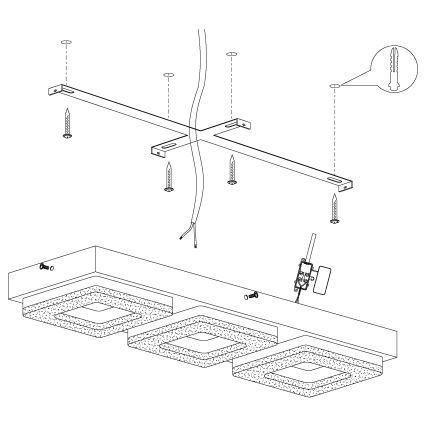 Eglo - Lámpara de techo LED 3xLED/4W/230V