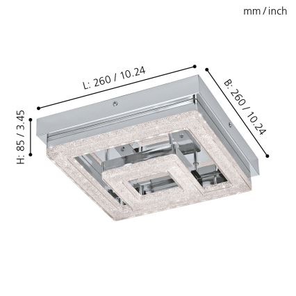 Eglo - Lámpara de techo LED LED/12W/230V