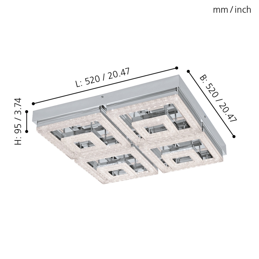 Eglo - Lámpara de techo LED LED/48W/230V