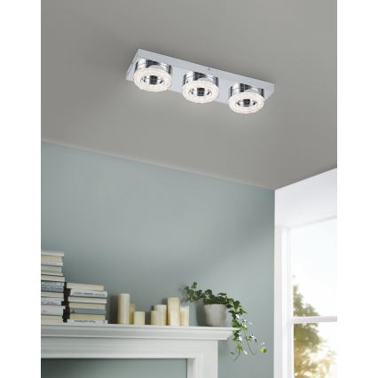 Eglo - Plafón LED cristal 3xLED/4W/230V