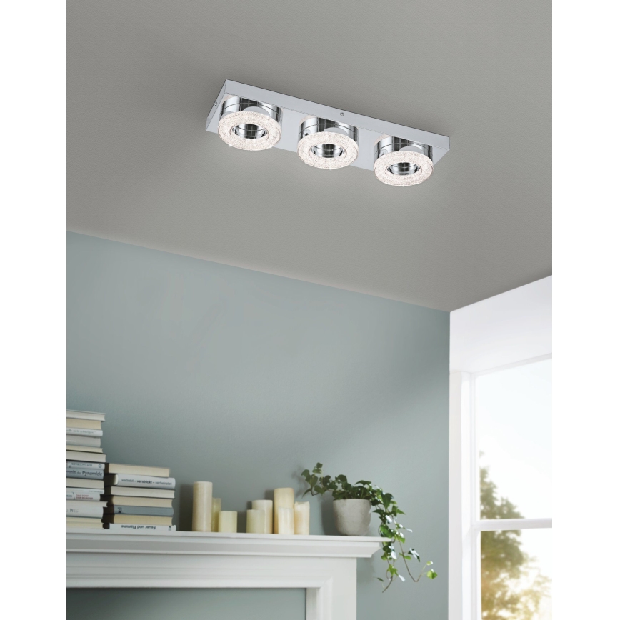 Eglo - Plafón LED cristal 3xLED/4W/230V