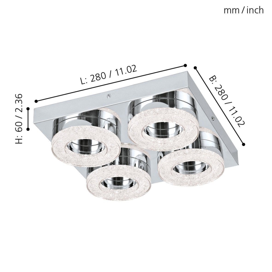 Eglo - Lámpara de techo LED 4xLED/4W/230V