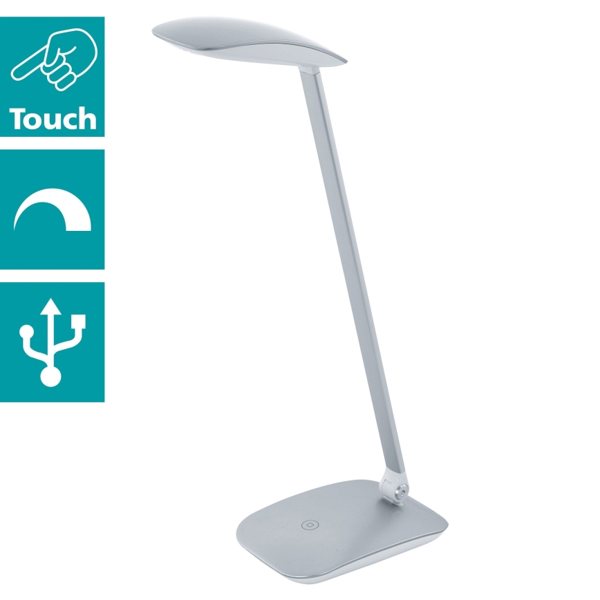 Eglo - Lámpara de mesa LED regulable 1xLED/4,5W/USB