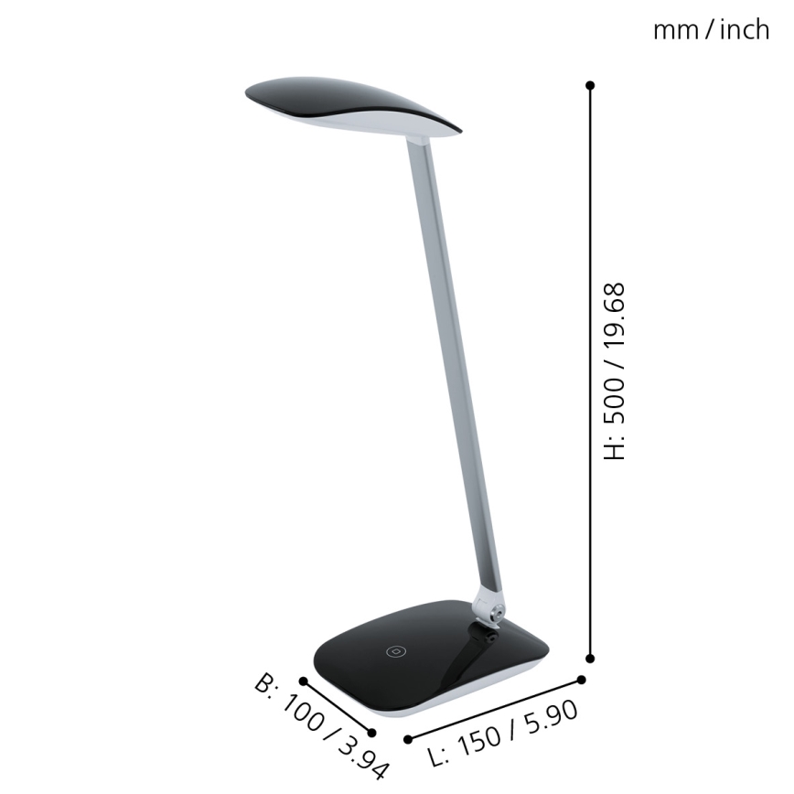 Eglo - Lámpara de mesa LED regulable 1xLED/4,5W/USB