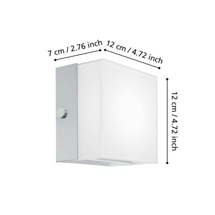 Eglo 95747 - Aplique de pared LED ALEA 2 LED/3,7W/230V