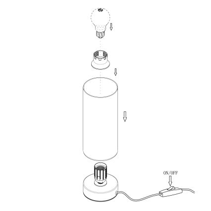 Eglo - Lámpara de mesa 1xE27/60W/230V
