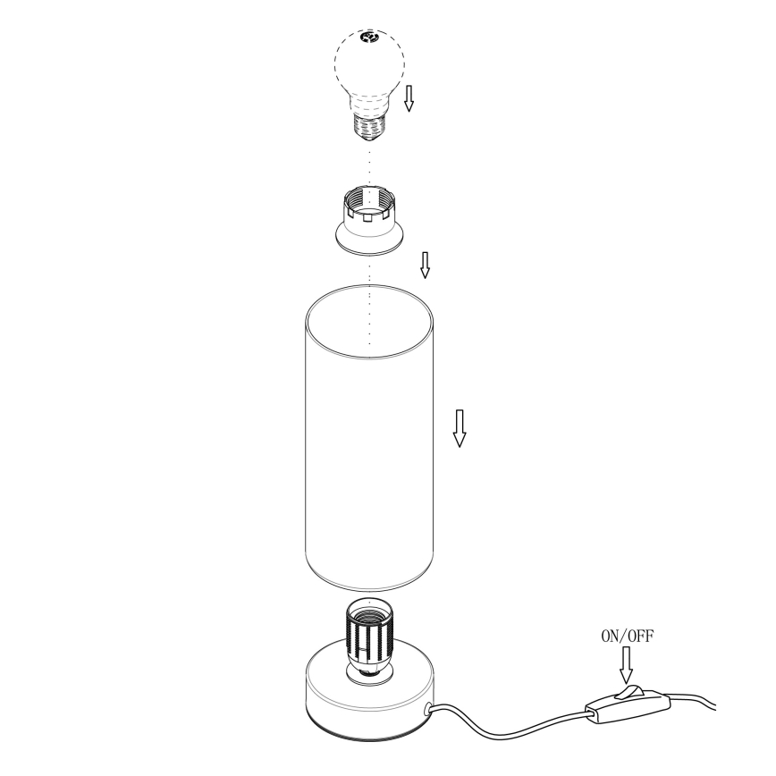 Eglo - Lámpara de mesa 1xE27/60W/230V