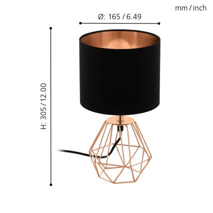 Eglo - Lámpara de mesa 1xE14/60W/230V