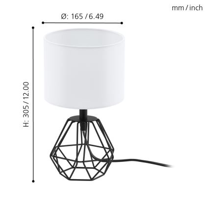 Eglo - Lámpara de mesa 1xE14/60W/230V