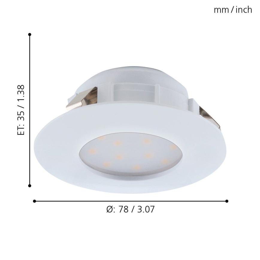 Eglo - Iluminación LED empotrada de techo 1xLED/4,9W/230V
