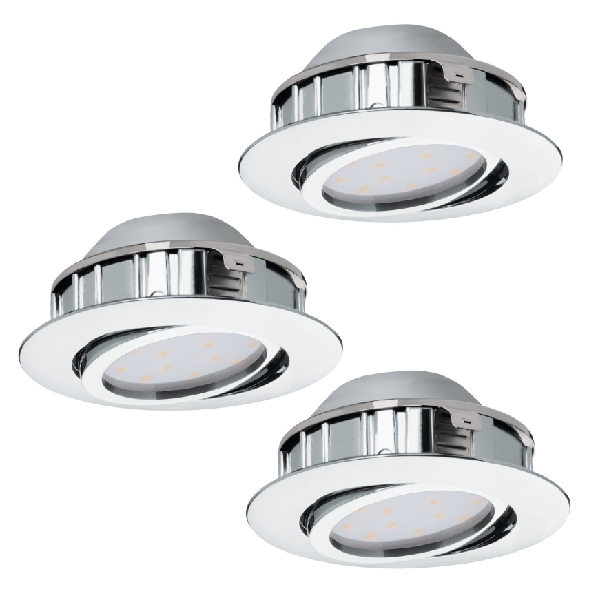 Eglo - SET 3x Iluminación LED empotrada de techo PINEDA 1xLED/4,9W/230V