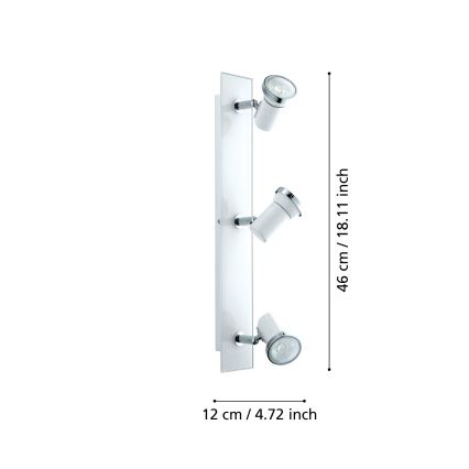 Eglo - Foco LED para el baño 3xGU10-LED/3,3W/230V IP44
