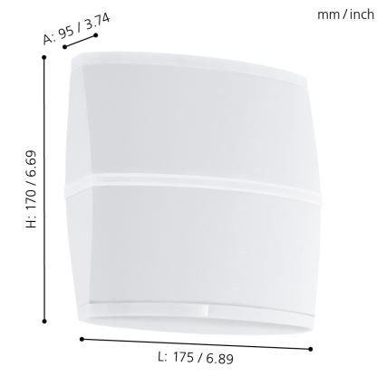 Eglo - Aplique LED exterior 2xLED/6W IP44